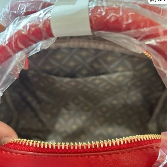 Christian Lacroix Red Embossed Satchel - Picture 4 of 6